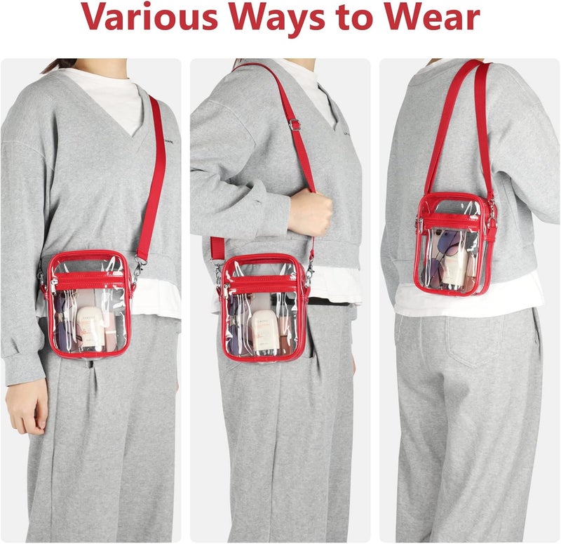 Packism Clear Bag for Stadium Events - Small Clear Purses for Women Crossbody Messenger Bag for Concerts Sporting Events - Image 5